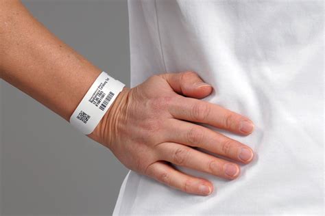 latex bracelet for hospital patients.